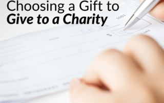 Choosing a Gift to Give to a Charity