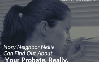 Nosy Neighbor Nellie Can Find Out About Your Probate. Really.