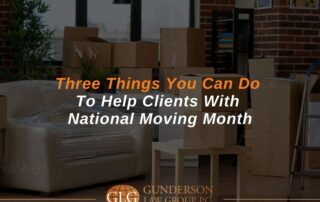 Helping clients with national moving month