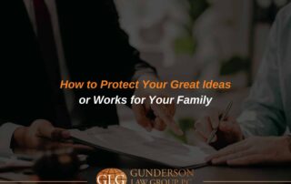 Arizona estate planning attorney reviewing intellectual property documents with a client